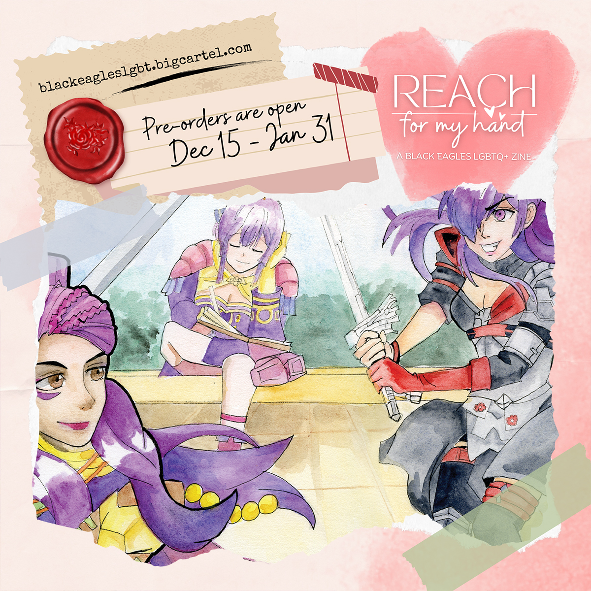 NorthPaints's tweet photo. On top of the page art I did for @BlackEaglesLGBT , I also got luck enough to provide spot art for my good friend @ciatokins's story ! I got to draw and paint Petra, Bernie and Shez!

Preorders are still ongoing for this zine, you can buy it at https://t.co/Yy5wu59N99! https://t.co/IixOOJ945D