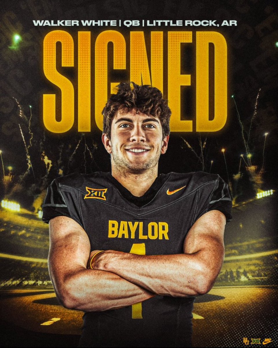 Auburn 4⭐️ QB Walker White has officially signed with Baylor. #SicEm