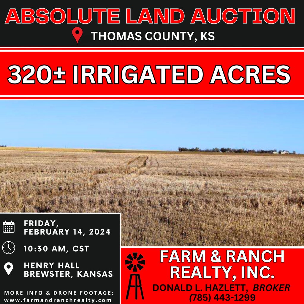 LAND AUCTION ALERT 🚨

Visit our website for drone footage, additional photos, and property details. 📸🌐 BIDDING CAN BE DONE IN PERSON, ONLINE OR BY PHONE! 

#LandForSale #KansasRealEstate #FarmAndRanchRealty #LandAuction #PublicAuction #AbsolutePublicAuction