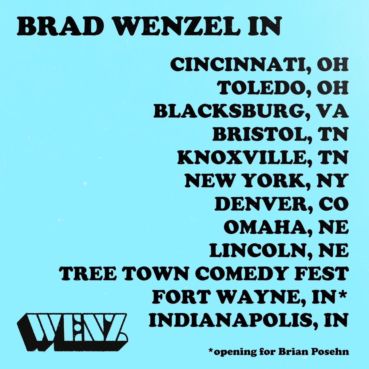 Mailing list hit 1,517 Wenz Heads. 
I'm headlining at Commonwealth Sanctuary this Saturday.
Still doin the pod with @blainhill 
2024 was horrible for me personally and yet I persist