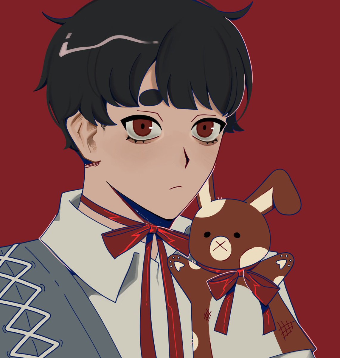 🐰 Hi, I’m Rabbit!
And I’m Velvet.
🐰 And together, we are…
…Velvet and Rabbit?
🐰 Sinner No. 22!!! We just rehearsed this!
— 🎁 —
🎨: @/chainsofothers
Muse &amp; OOC Thread ⬇️