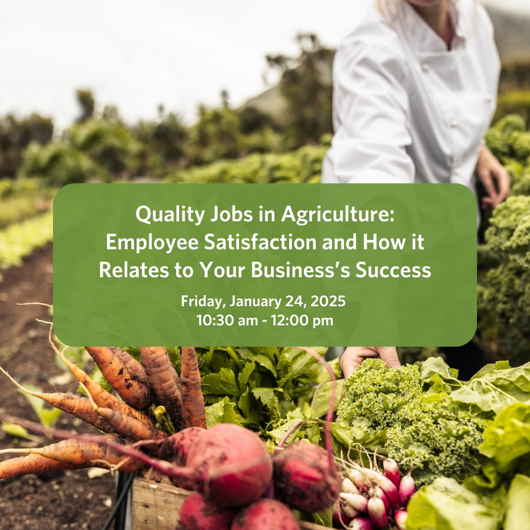 Join us to learn about employment practices that can increase employee and employer well-being and business performance and hear from experts in the field. 

Online registration for EcoFarm closes on Jan. 15th! Don’t miss out and grab your ticket now at: ecofarm.regfox.com/ecofarm-annual….