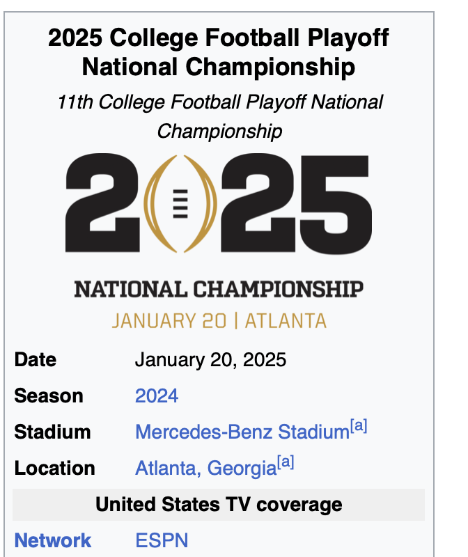 SirWes_B11's tweet photo. The #CFBPlayoff Chip is being played in Atlanta GA this year on January 20th . which can be written like 1/20 like 120.
in Gematria, Atlanta= 120 #Gematria #riddles #numbergames https://t.co/rP2CdZqkrl