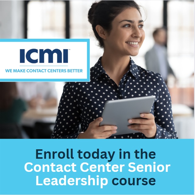 Take your leadership skills to the next level! This course is for leaders who want to build high-performing teams and deliver exceptional customer experiences.

🔗 Register here: bit.ly/4fH2f5k

#ContactCenterLeadership #CustomerExperience #ProfessionalGrowth #ICMI