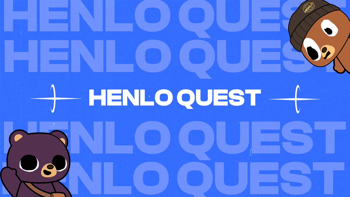 henlo 🐼⛓️🧲 (@henlo) on Twitter photo HENLO QUEST 🏕️
Henlo to everyone who didn't get any points in the Henlo Crews campaign. This <a href="/cubquests/">Cub Quests 🐼⛓️</a> quest is your chance to win some Henlo Points!
PRIZE: 69x sets of 420 Henlo Points
Rules are simple:
1. Pass the Henlo World! quest on <a href="/cubquests/">Cub Quests 🐼⛓️</a>
2. Earn a quest badge and HENLO QUEST 🏕️
Henlo to everyone who didn't get any points in the Henlo Crews campaign. This <a href="/cubquests/">Cub Quests 🐼⛓️</a> quest is your chance to win some Henlo Points!
PRIZE: 69x sets of 420 Henlo Points
Rules are simple:
1. Pass the Henlo World! quest on <a href="/cubquests/">Cub Quests 🐼⛓️</a>
2. Earn a quest badge and