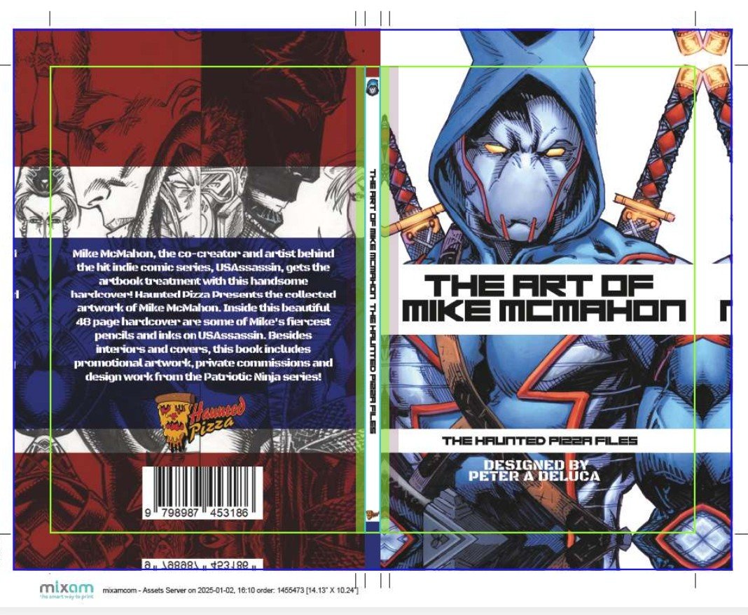 Shout out to our printer <a href="/mixamprint/">Mixam</a>! I print all my books through them and they have been great to work with! Here's the cover proof to the Art of Mike McMahon Hardcover we're printing through them!