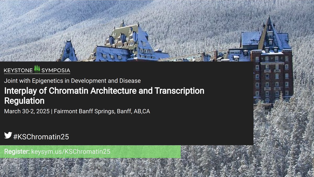 Seychelle Vos (@seyvos) on Twitter photo Start off the New Year on a high note and submit your abstract for <a href="/KeystoneSymp/">Keystone Symposia</a> Interplay of Chromatin Architecture and #Transcription Regulation, this March/April in Banff. Short talk abstract and scholarship deadline are only 1 week away! tinyurl.com/txn-keystone #KSChromatin25 Start off the New Year on a high note and submit your abstract for <a href="/KeystoneSymp/">Keystone Symposia</a> Interplay of Chromatin Architecture and #Transcription Regulation, this March/April in Banff. Short talk abstract and scholarship deadline are only 1 week away! tinyurl.com/txn-keystone #KSChromatin25