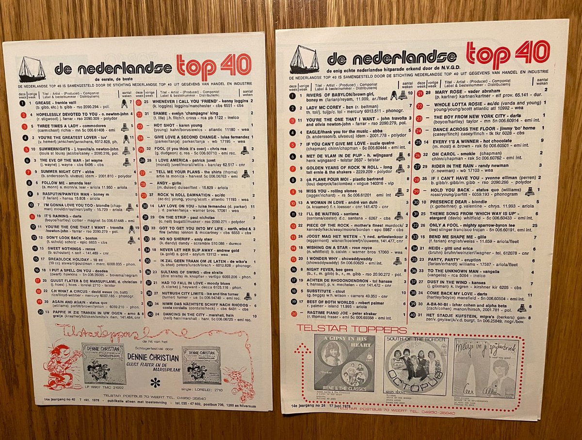 voshans's tweet image. 60 Jaar #Top40… Jeugdsentiment. Ook ik behoorde tot de vaste grijpers van de lijst bij Muziek Staffhorst #Amersfoort of #Utrecht. En ik zond van 1976 tot 1982 bijna wekelijks een exemplaar naar mijn Japanse penvriendin in #Osaka met wie ik ondertussen bijna 43 jaar getrouwd ben.