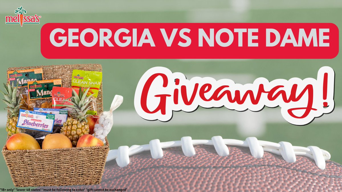 MelissasProduce's tweet image. Last but not least: The #SugarBowl! 🤩👏
 
@NDFootball &amp;amp; @GeorgiaFootball fans, enter below for a chance to win a #MelissasProduce basket! 🥳🍍

🏈 Share &amp;amp; like this post
🏈 Follow us on IG: instagram.com/melissasproduc…
🏈 Reply with #GoIrish or #GoDawgs

#CFBPlayoff