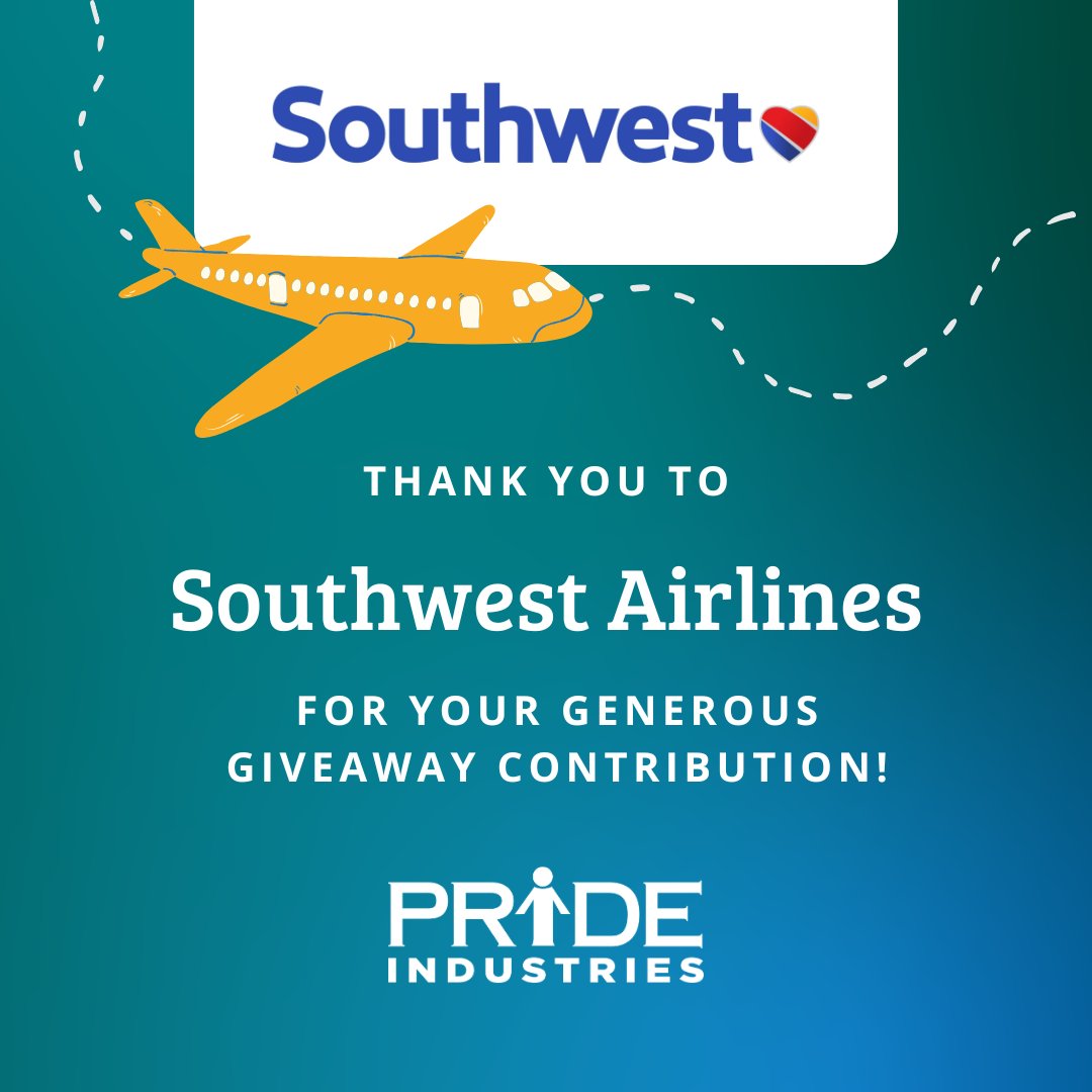 tweetsforpride's tweet image. Thank you, @SouthwestAir, for your generous donation to our end-of-year giving campaign! Partnerships like this help us advance our mission and create employment opportunities for #peoplewithdisabilities. #PRIDEIndustries #WorkforceInclusion