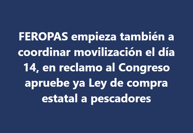 ANEPAP's tweet photo. Tumbes: Gremios se plegarán el 14 de enero a movilización en reclamo a Comisión Permanente del Congreso, apruebe por INSISTENCIA el Dictamen del PL N° 15-2021/CR de compra estatal de productos hidrobiológicos a pescadores artesanales y acuicultores. @congresoperu @salhuanacavides https://t.co/DMPaStpDBJ