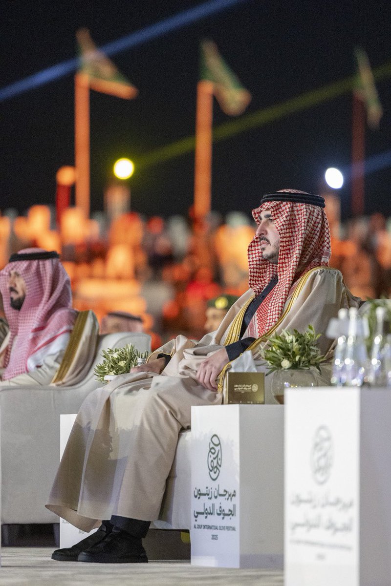 AljoufSA's tweet image. سمو #أمير_منطقة_الجوف يدشّن مهرجان زيتون الجوف الدولي في نسخته الـ 18

spa.gov.sa/N2236947

#استثمر_بالجوف 
#الجوف_سلة_غذاء_المملكة 
#مهرجان_زيتون_الجوف_الدولي_2025
@amanataljouf
