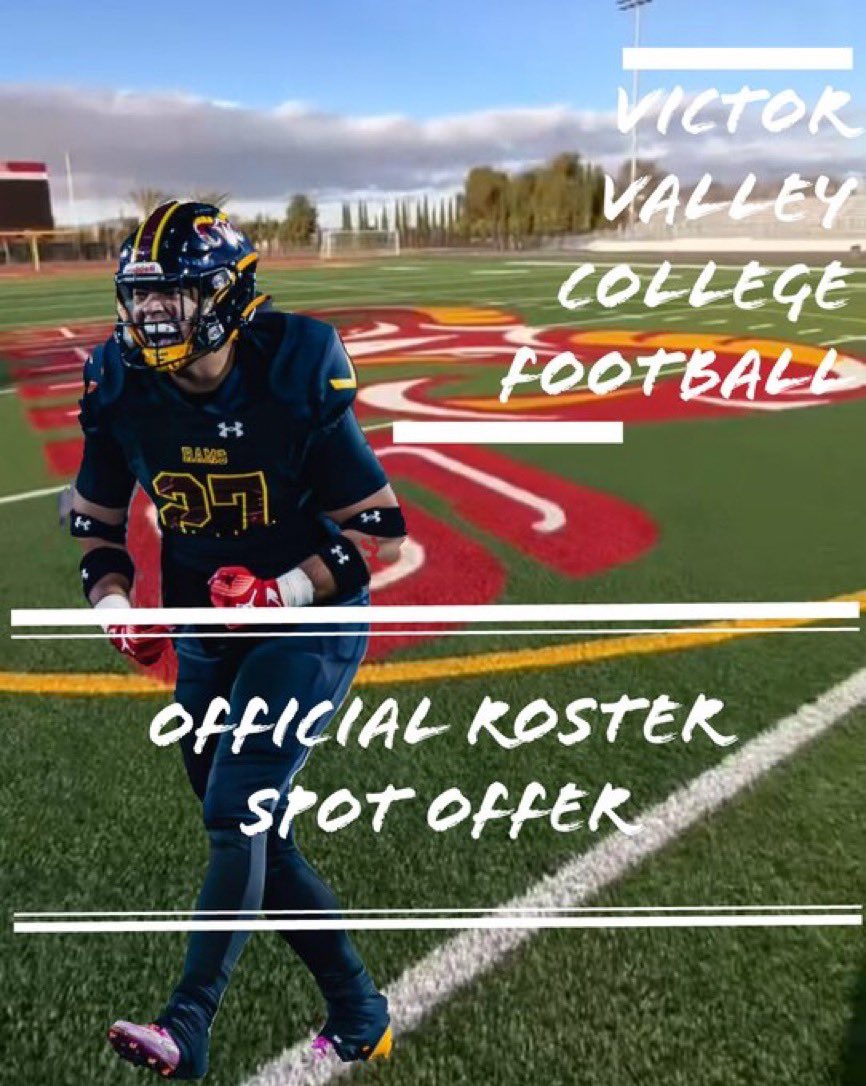Jose Leal (@jose_leal66) on Twitter photo After a great conversation with <a href="/CoachTCClevela1/">Coach TC Cleveland</a> I’m blessed to receive my 3rd offer to <a href="/VVCfootball/">Victor Valley College Rams Football</a>
<a href="/CoachArgraves/">Justin Argraves</a> <a href="/CADDY7677/">Coach "CADDY"</a> <a href="/CoachPattyy/">Ryan Patterson</a> <a href="/GametimeRC/">Gametime Recruiting & Consulting</a> <a href="/SteveSchween/">Steve Schween, CSCS</a> <a href="/SOAZFootball/">Southern Arizona Football</a> <a href="/gridironarizona/">Gridiron Arizona</a> <a href="/AZPreps365/">AZPreps365</a> After a great conversation with <a href="/CoachTCClevela1/">Coach TC Cleveland</a> I’m blessed to receive my 3rd offer to <a href="/VVCfootball/">Victor Valley College Rams Football</a>
<a href="/CoachArgraves/">Justin Argraves</a> <a href="/CADDY7677/">Coach "CADDY"</a> <a href="/CoachPattyy/">Ryan Patterson</a> <a href="/GametimeRC/">Gametime Recruiting & Consulting</a> <a href="/SteveSchween/">Steve Schween, CSCS</a> <a href="/SOAZFootball/">Southern Arizona Football</a> <a href="/gridironarizona/">Gridiron Arizona</a> <a href="/AZPreps365/">AZPreps365</a>
