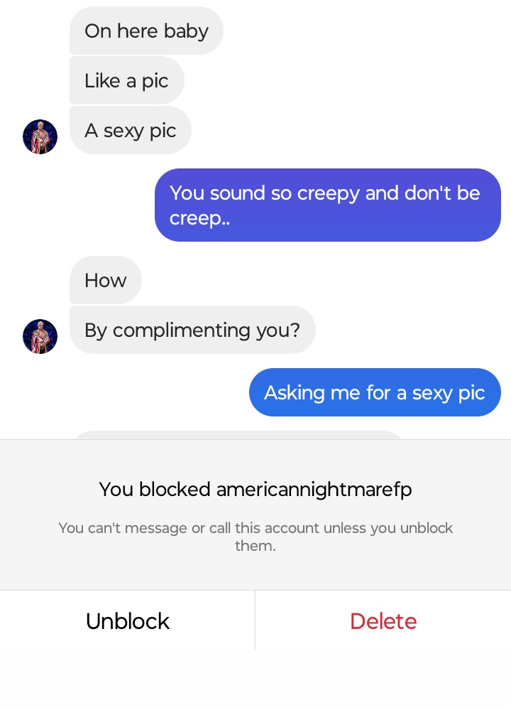 DareToTheSassy's tweet image. He tried to get a sexy picture on Instagram. 

By asking can I see you, come here.