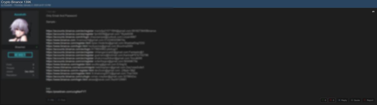 Global 🌍 - Alleged Leak of Binance Crypto User Database

A reported data breach claims to expose sensitive information of 139,000 Binance users. This raises serious concerns about privacy and the security of cryptocurrency platform user data.

#cybersecurity #databreach #Binance