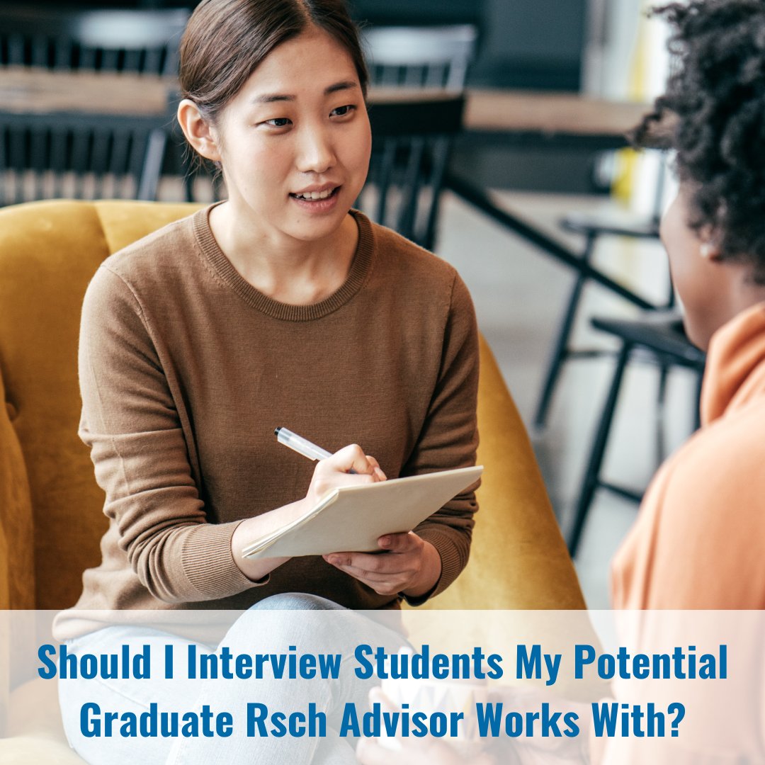 Yes! It's a great way to gain insights into the professor's work style and expectations.

#gradschool #STEM #enginnering #tuition #college #studentloandebt #GRANT #afrotech #westillseescientificimpact #advancingscientificimpact #hiddensGEMs #stemgems
