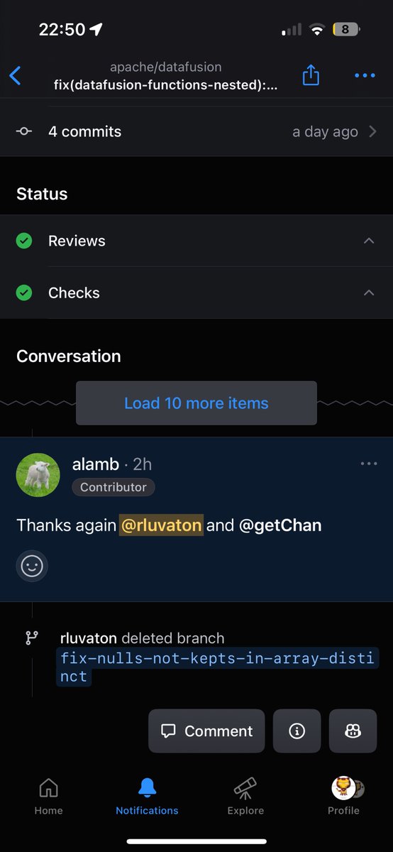 I really appreciate <a href="/andrewlamb1111/">Andrew Lamb</a>, and how he interacts with other devs in the <a href="/ApacheArrow/">ApacheArrow</a> and <a href="/ApacheDataFusio/">ApacheDataFusion</a>  repo