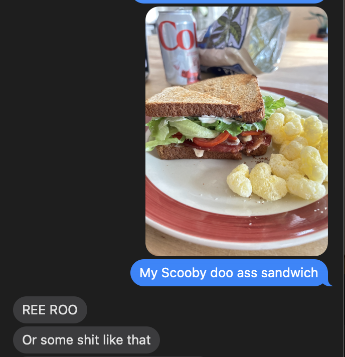 lindsayedaly's tweet photo. brother forgot Scooby Doo's catchphrase https://t.co/ZdrEUSYAzy