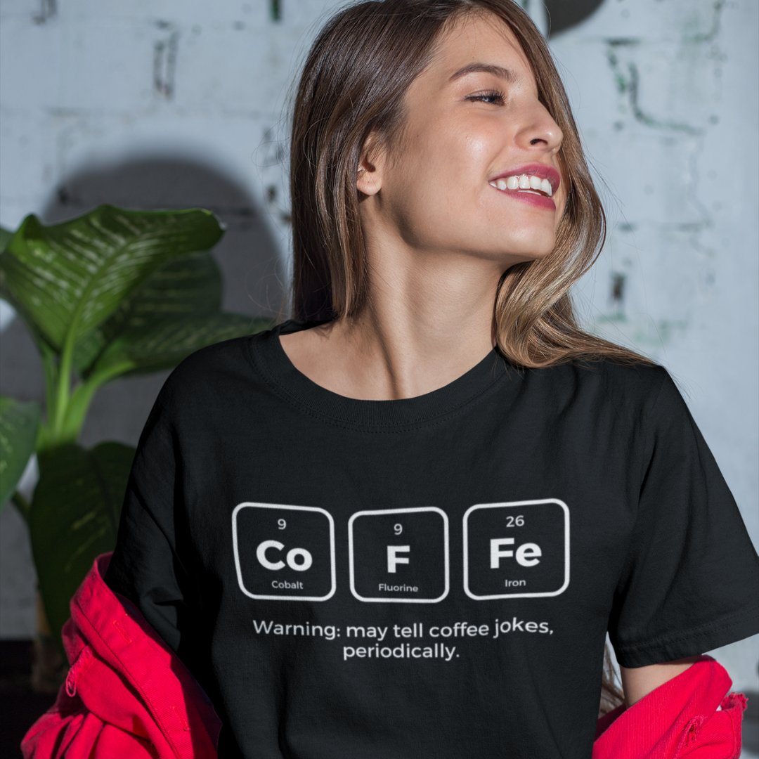 luvacoffeebreak's tweet photo. Warning: This t-shirt might cause spontaneous laughter (and caffeine cravings). 😉 Grab yours and join the coffee comedy club! #CoffeeJokes #CaffeineAddict https://t.co/u6WCYk33JW
