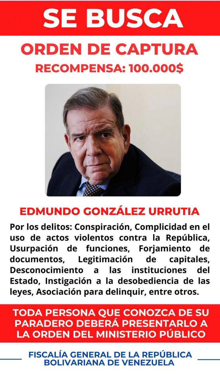 Cicpc051's tweet image. Se ofrece recompensa de 100.000$ a quién de información sobre su ubicación.