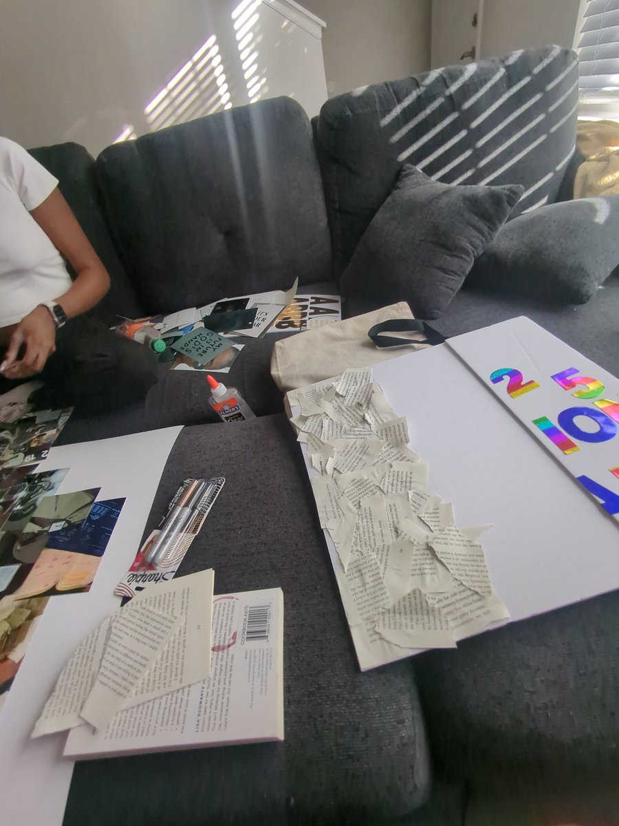 2025 Vision Boards with my roomie!!