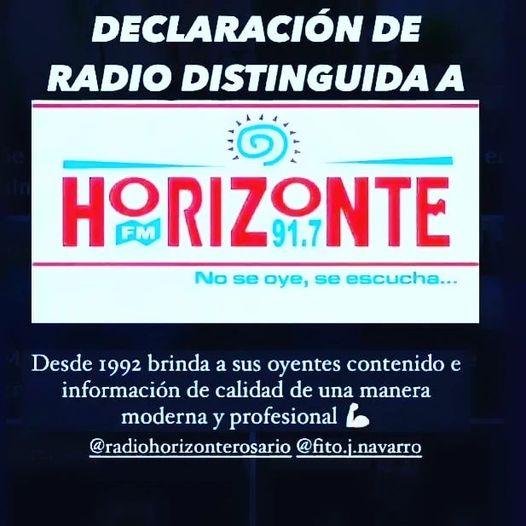 Radio Horizonte Rosario (@fmhorizonte917) on Twitter photo 