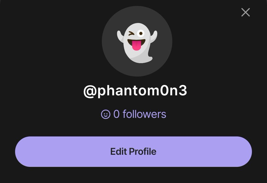Starting off my <a href="/phantom/">Phantom</a> follow journey. Look I'm no trader, so the quality will be low, but follow for the love of it, and I'll follow you back!