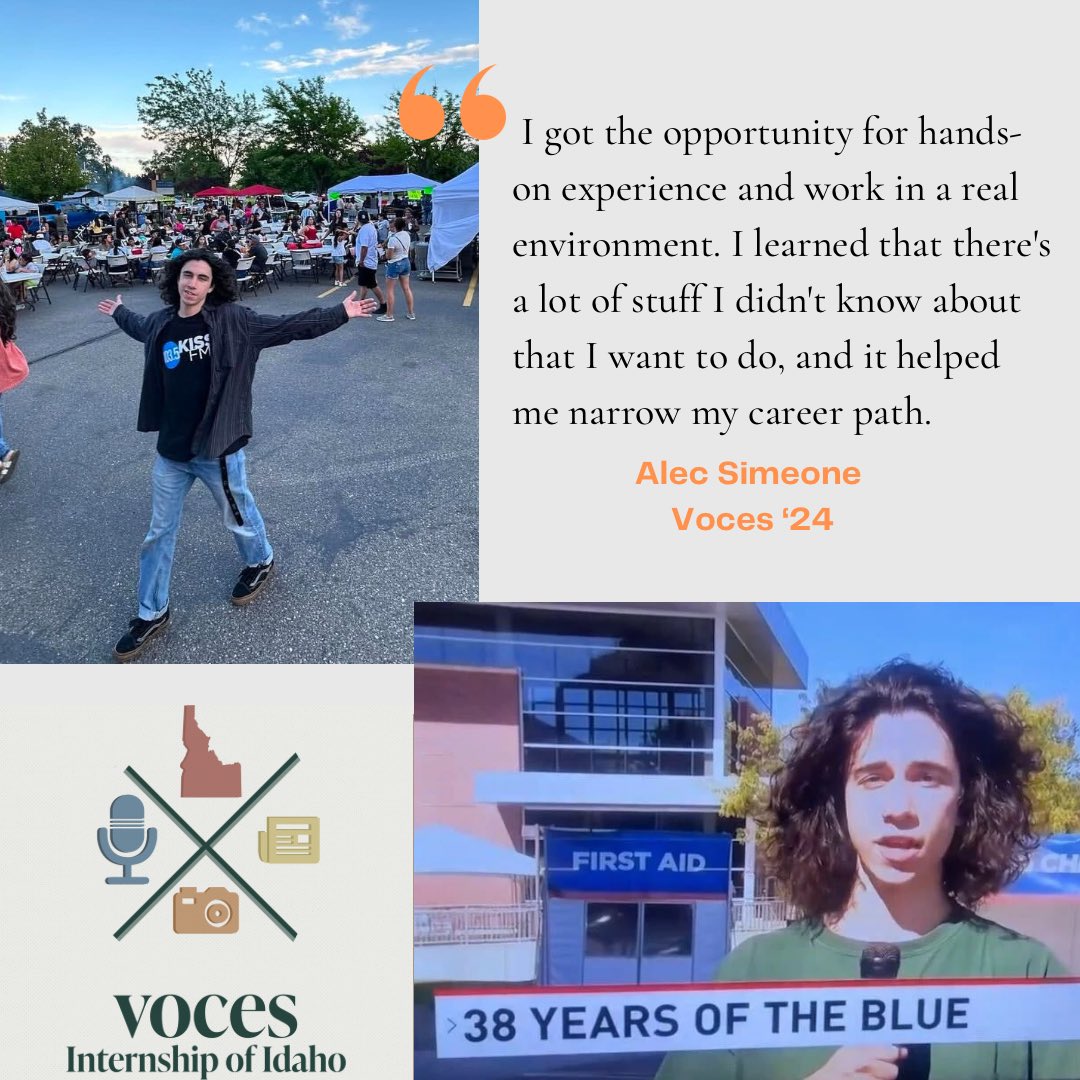 🚨Kick-off 2025 by becoming a monthly Voces donor! Help us provide internship &amp; career training for Idaho's future Latino journalists! 

🫵You helped support 8 interns this year, such as <a href="/BoiseState/">Boise State University</a>’s Alec Simeone. 

Donate &amp; click recurring: surelsplace-bloom.kindful.com/?campaign=1190…