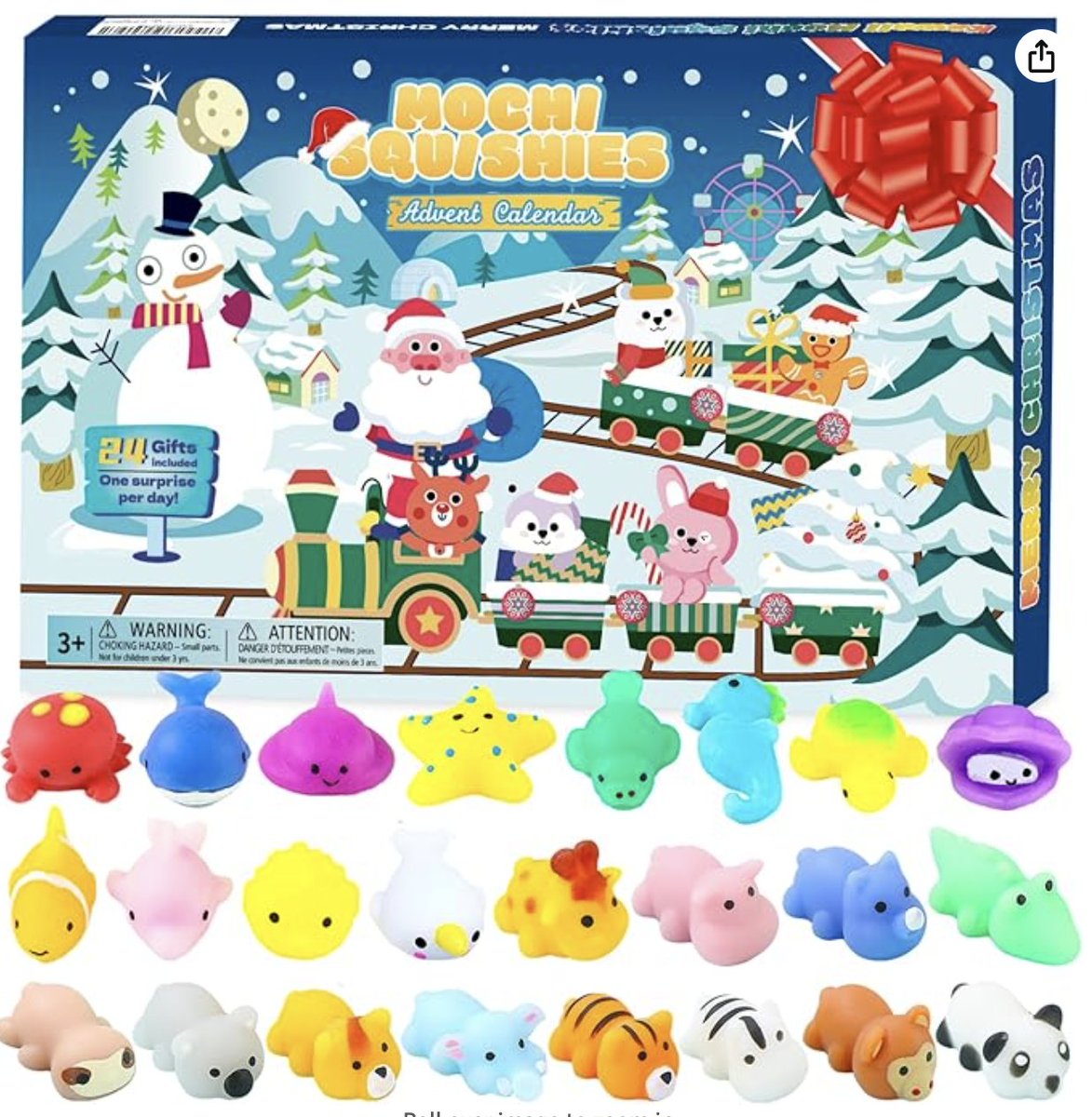 messerlyk's tweet image. It says &apos;advent calendar,&apos; but teachers know how to improvise! Get these cute animal squishies for treasure box gifts or desk pets. Use this code for 50% off: 508HF0Q3 amzn.to/4j2RdKg
