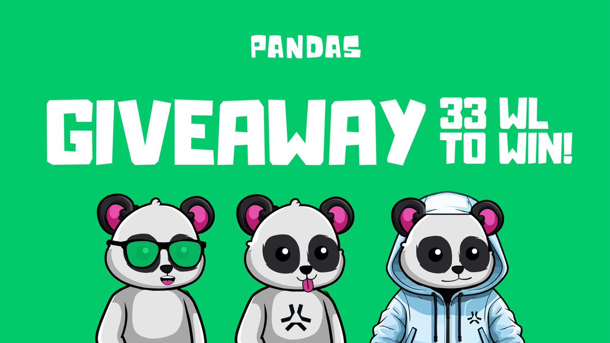 Thank you <a href="/abstract_pandas/">PANDAS 🐼✳️</a> for giving me 33 wl spots to give away to my followers!

You must:

-Follow <a href="/abstract_pandas/">PANDAS 🐼✳️</a> and <a href="/donairdaddy/">Donairdaddy</a>
-Like and RT
-Comment

Giveaway ends in 48 hours. Good luck!

(Always DYOR before minting any project)