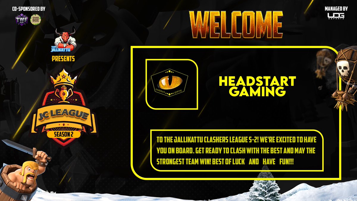 We‘re looking forward to the tournament 🔥
<a href="/TeamJallikattu/">JALLIKATTU CLASHERS</a>
