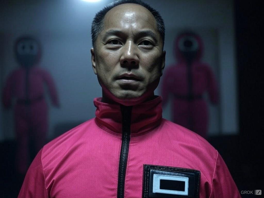 《電影魷魚遊戲3》郭文貴穿魷魚遊戲海報.
在NSFC組織把守下的島上進行，內容為「一二三木頭人」、「戰友與偽類拔河」等六個兒童傳統遊戲。 敗者將面臨以死淘汰的命運，但最終勝者可獲得高達100億圓Hcoin獎金。
等有足夠資金與時間再來製作影片哈
Milk已經好久沒製造新片預告了