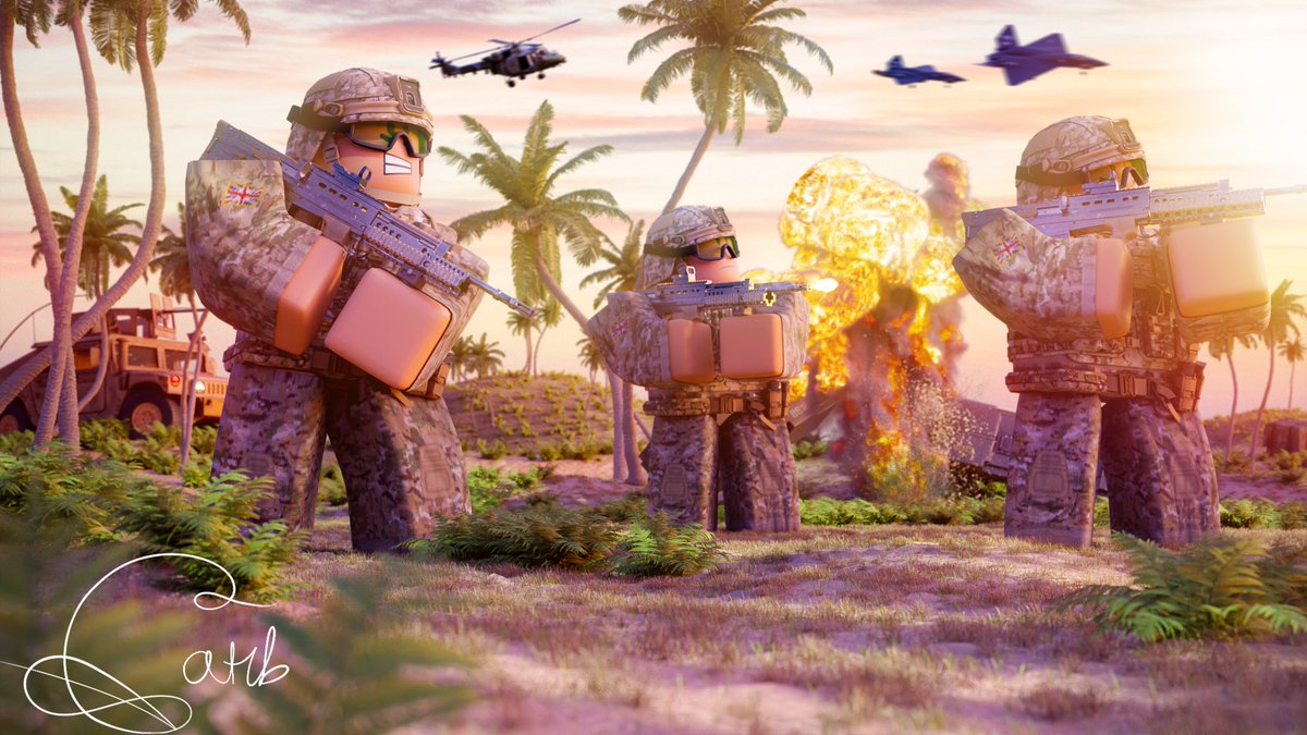 "Sandy Shootout" - Commissioned by "ABSTRACT"
Happy New Years! 🥂

❤️ &amp; 🔄 are so appreciated
#RobloxDev #roblox #ROBLOXGFX