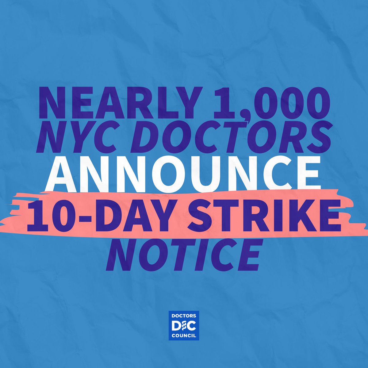 Care Is Essential (@careisessential) on Twitter photo 🚨 BREAKING: NEARLY 1,000 NYC DOCTORS WITH <a href="/DoctorsCouncil/">Doctors Council SEIU</a> ANNOUNCE HISTORIC STRIKE 🚨
Amid an understaffing crisis & benefit cuts, frontline physicians at NYC Health + Hospitals are taking action to protect patient care. #DoctorForAll #HealthcareForAll 🚨 BREAKING: NEARLY 1,000 NYC DOCTORS WITH <a href="/DoctorsCouncil/">Doctors Council SEIU</a> ANNOUNCE HISTORIC STRIKE 🚨
Amid an understaffing crisis & benefit cuts, frontline physicians at NYC Health + Hospitals are taking action to protect patient care. #DoctorForAll #HealthcareForAll