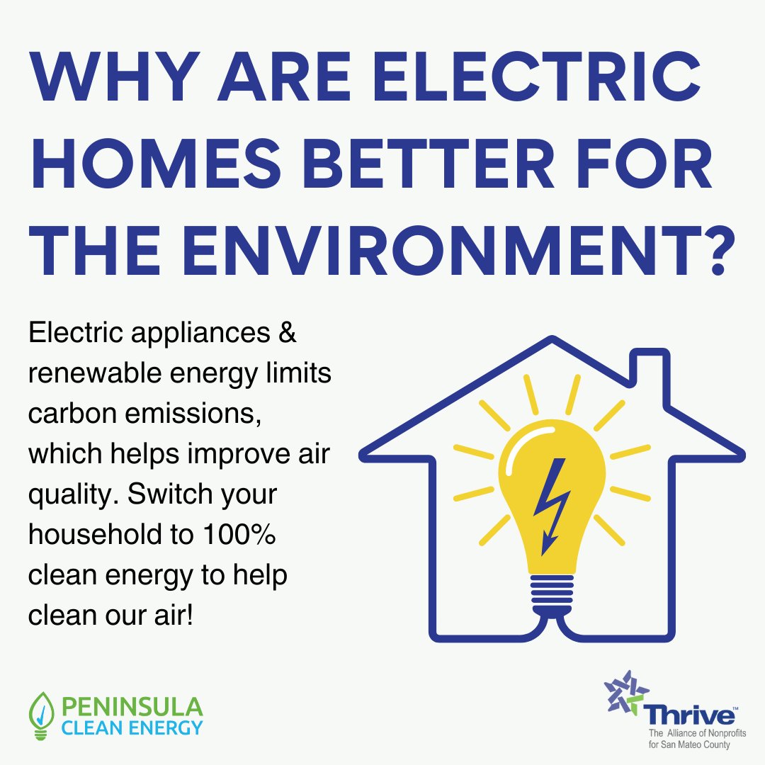 Why go electric? Electric homes powered by renewable energy reduce carbon emissions and improve air quality! Let’s switch to 100% clean energy for a healthier planet. Together, we can breathe easier! hubs.la/Q030_nVX0