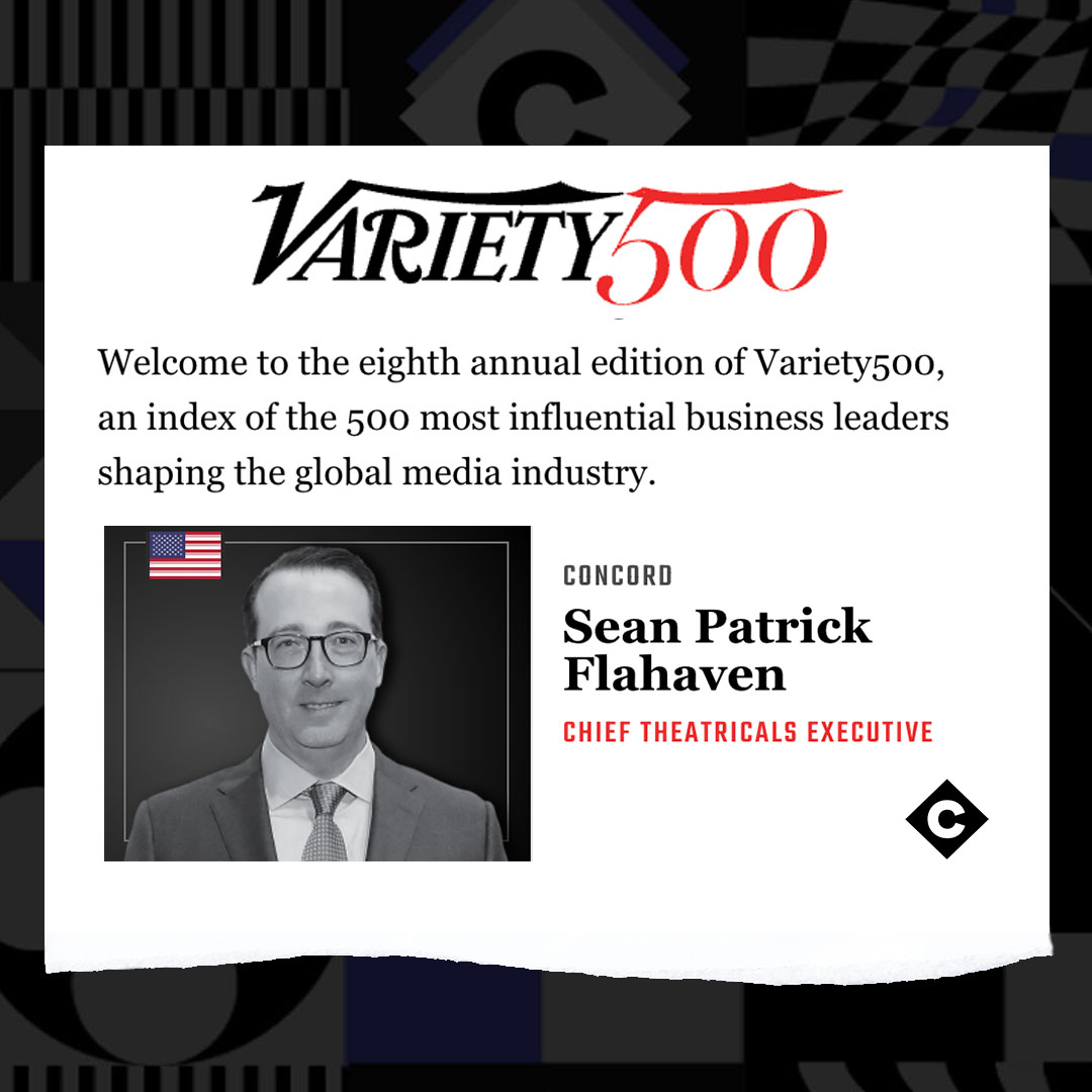 Congratulations to our <a href="/Variety/">Variety</a> 500 features, CEO Bob Valentine and <a href="/ConcordShows/">Concord Theatricals</a> Chief Theatricals Executive Sean Patrick Flahaven, on an incredible 2024! 👏 This is Sean's sixth year on the list. Here's to 2025 🎆