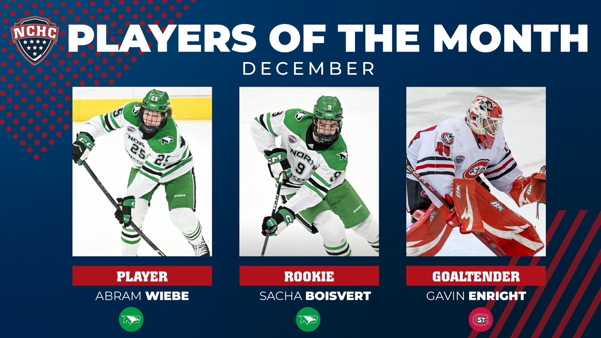Our #NCHChockey December honorees had a strong finish to 2024! 💪

📰: bit.ly/NCHCDecember24…