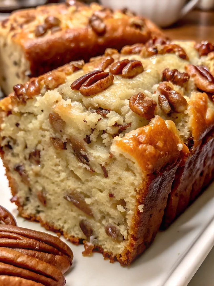TastillyRecipes's tweet image. Sweet Alabama Pecan Bread is a moist, buttery, and nutty treat that’s perfect for gatherings, holidays, or whenever you’re craving a comforting homemade dessert. 
#PecanBread #SweetSouthernTreats #HomemadeGoodness #ComfortBaking