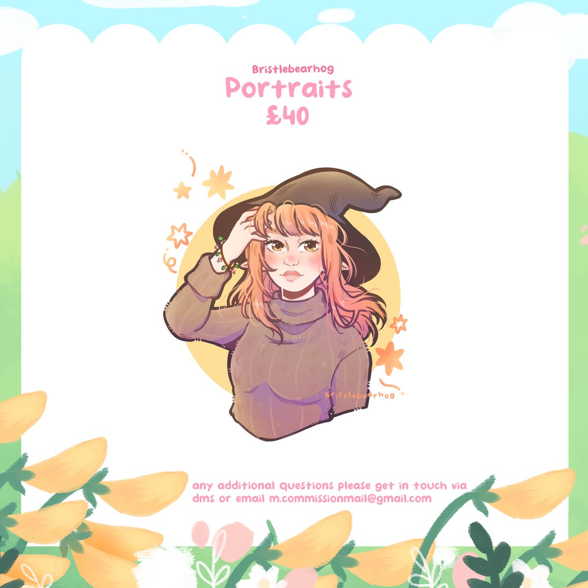 I am back! I really want to re-build my portfolio this year so I'm opening 5 slots to begin with ~ ko-fi.com/bristlebearhog… 💛