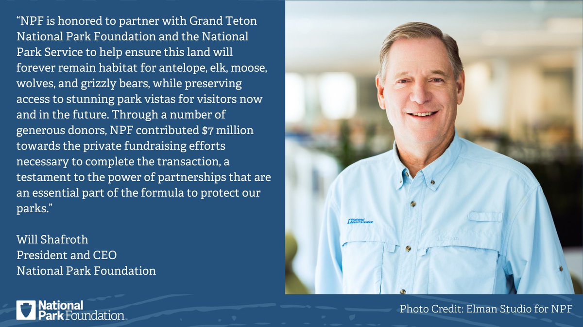 NPF is excited to celebrate the acquisition of the largest tract of unprotected land within Grand Teton National Park's boundaries!

Read more from the Grand Teton National Park Foundation: gtnpf.org/kelly-parcel-p…