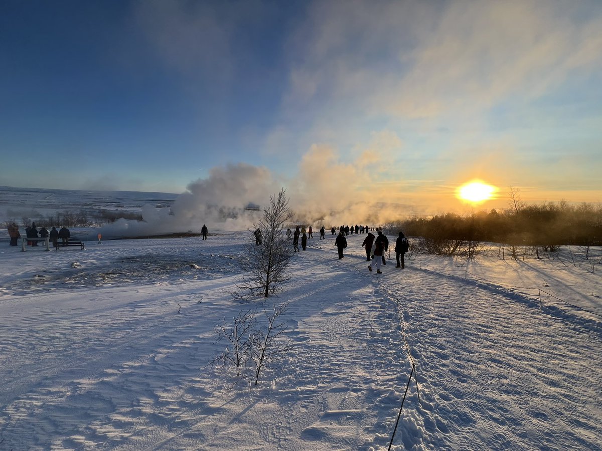 Beautiful winter light yesterday #Iceland