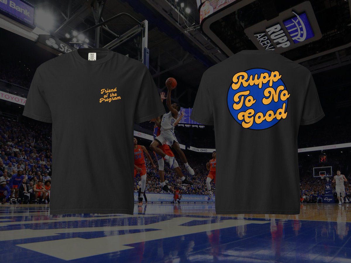 cookemcollege's tweet image. Want to support your favorite Kentucky sports podcast?
Kick off the New Year by becoming a 'Friend of the Program' and shop our latest tee in collaboration with @RuppToNoGood.
Visit our website (cookemcollegewear.com) or click the link in our bio to shop now!!