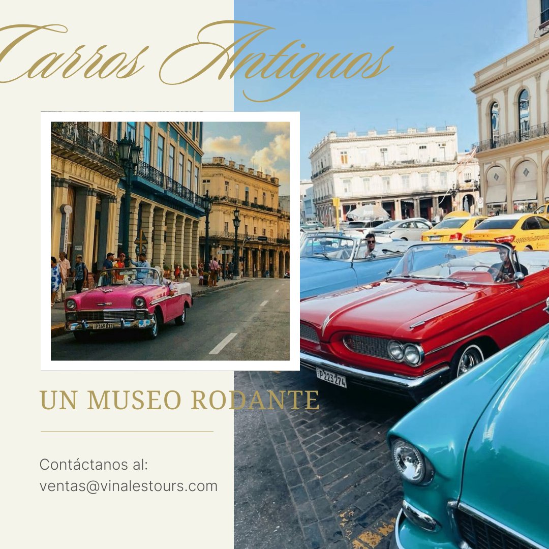 Vinales_Tours's tweet photo. Vive una experiencia auténtica en Cuba! Nuestros tours en autos clásicos te permiten conocer la isla de una manera única y personalizada. ¡Reserva ahora y disfruta de un viaje inolvidable! #Cuba #ToursPersonalizados #CarrosAntigüos https://t.co/RJddvswSV7