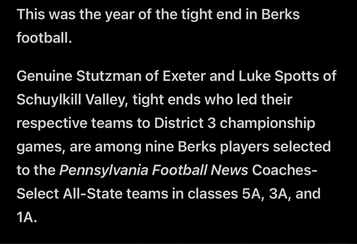 Genuine Stutzman (@gmanstutz18) on Twitter photo Grateful to be 1st team Pennsylvania Football News Coaches All-State TE! <a href="/EPAFootball/">EasternPAFootball</a> <a href="/MDrago59/">Mike Drago</a> <a href="/ExeterTwpFB/">EXeter Twp PA FB</a> Grateful to be 1st team Pennsylvania Football News Coaches All-State TE! <a href="/EPAFootball/">EasternPAFootball</a> <a href="/MDrago59/">Mike Drago</a> <a href="/ExeterTwpFB/">EXeter Twp PA FB</a>