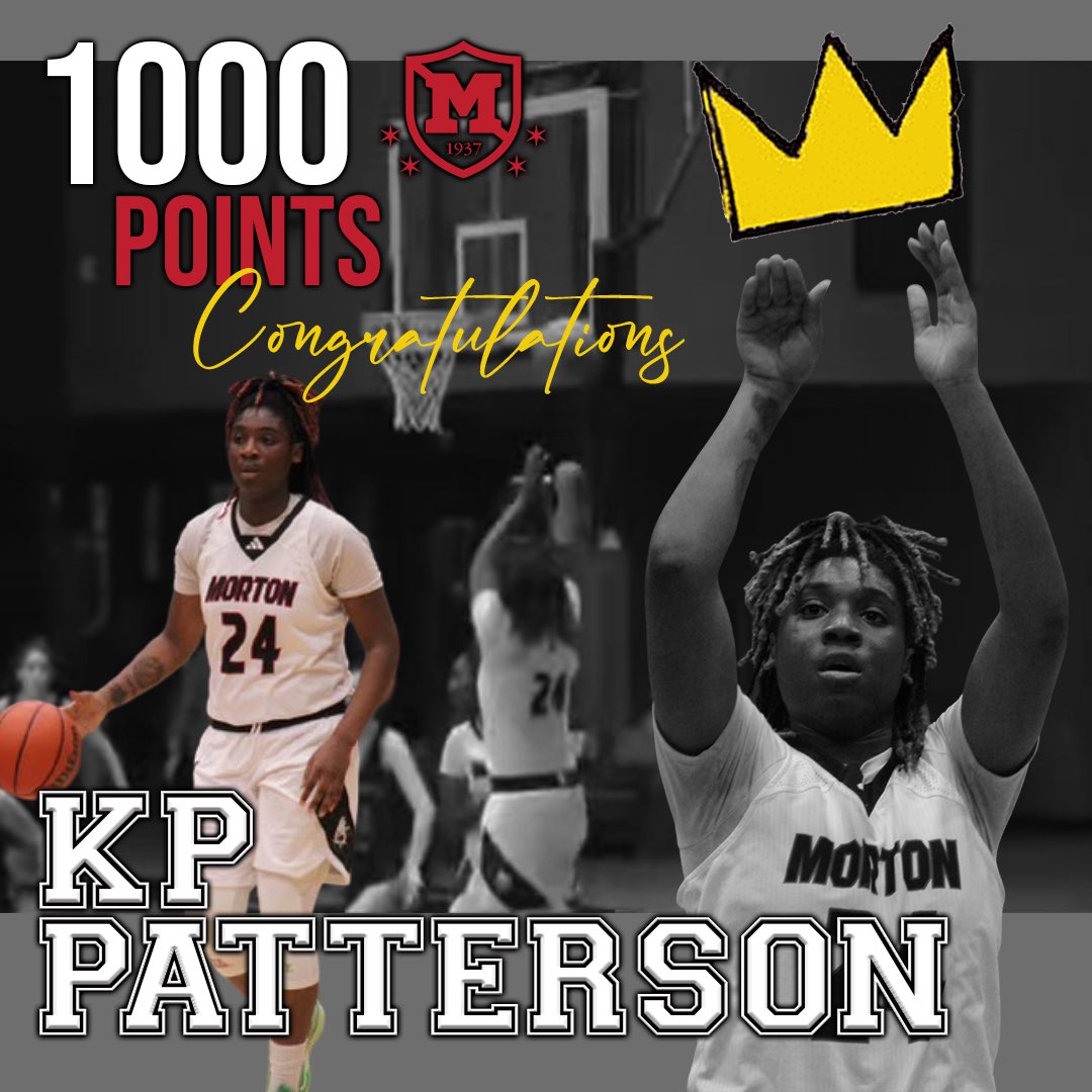morton_hammond's tweet image. @kylahpatterson1 passed 1000 points today vs Chicago Whitney Young at the @G2Hoops Mac Jelks Invitational. Sophomore class of 2027 Kylah ‘KP’ Patterson is only getting started! Way to go KP! 🎩🏀 @mortonladygovs @MortonHighGovs @SCHK12