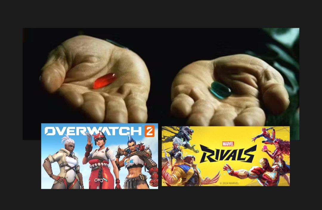 Comment 🔴 for Overwatch 2 or 🟦 for Marvel Rivals