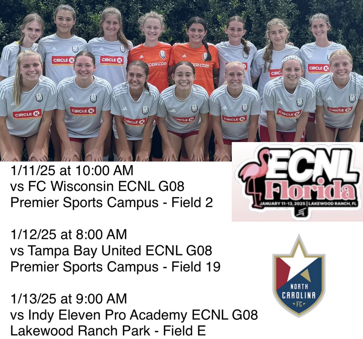 2008 NCFC ECNL Girls (@08g_ncfc_ecnl) on Twitter photo We are excited to start the new year off at #ECNLFL against some great competition! We would love for you to come watch our games! <a href="/ImYouthSoccer/">ECNL/GA/Recruiting/College Soccer</a> <a href="/ImCollegeSoccer/">College Soccer Truth ™</a> <a href="/TheSoccerWire/">SoccerWire</a> <a href="/NCFC_ECNLGirls/">NCFC ECNL Girls</a> <a href="/NCFC_Youth/">NCFC Youth</a> <a href="/ECNLgirls/">ECNL Girls</a> <a href="/DerekLeader/">Derek Leader</a> We are excited to start the new year off at #ECNLFL against some great competition! We would love for you to come watch our games! <a href="/ImYouthSoccer/">ECNL/GA/Recruiting/College Soccer</a> <a href="/ImCollegeSoccer/">College Soccer Truth ™</a> <a href="/TheSoccerWire/">SoccerWire</a> <a href="/NCFC_ECNLGirls/">NCFC ECNL Girls</a> <a href="/NCFC_Youth/">NCFC Youth</a> <a href="/ECNLgirls/">ECNL Girls</a> <a href="/DerekLeader/">Derek Leader</a>