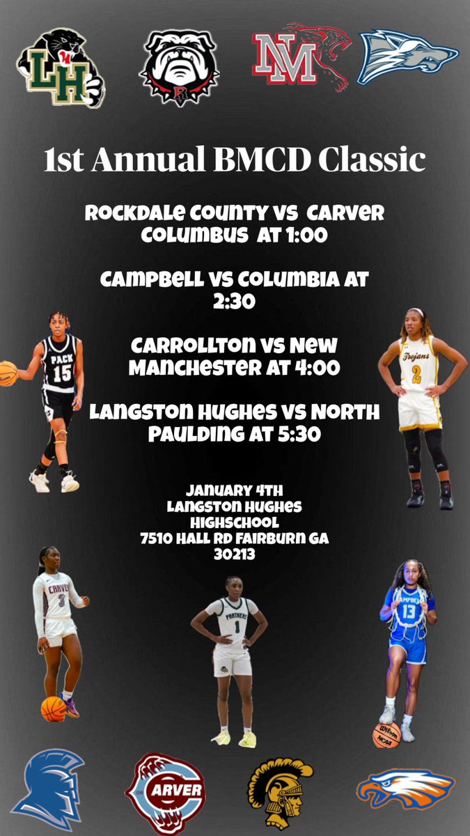 🚨1st Annual BMCD Classic🚨

📍Location: Langston Hughes 

🎟️To PURCHASE tickets please use the following link👉🏽 gofan.co/event/2628402