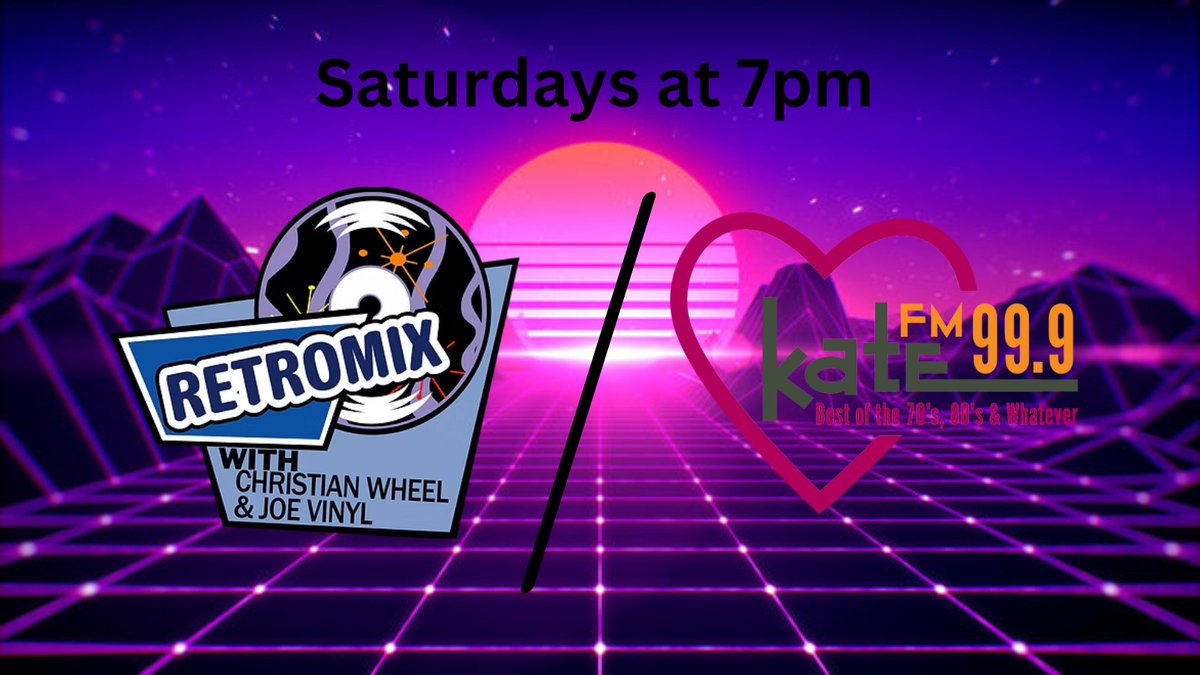 Have yourself a party on Saturday nights with Retromix!!! Listen each weekend at 7pm on our airwaves or on our FREE Tiger Communications App!!!