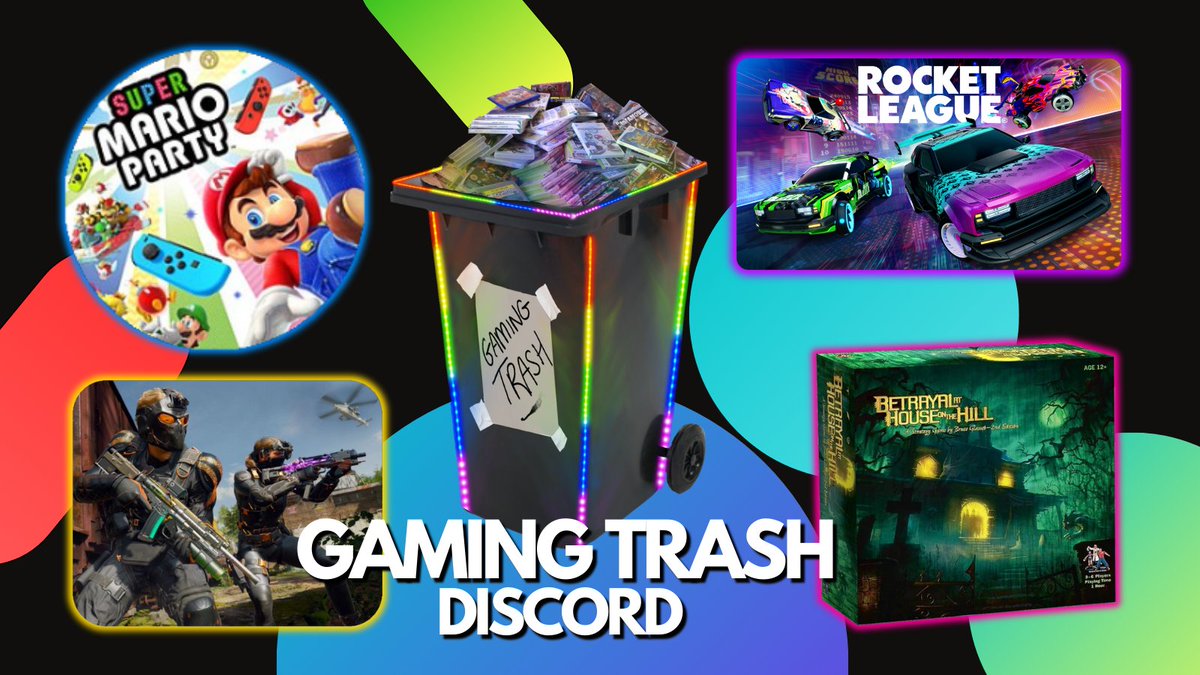 aussie_rusty's tweet image. 🎮 Join the Gaming Trash Discord! 🗑️
Whether you're into Party Games, Social Games, Competitions, or epic board games, we've got something for everyone.
Link: discord.gg/znkMXsGMTd